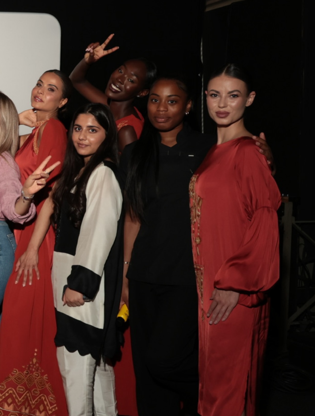 Backstage with the team